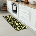thumbnail image 2 of Ottomanson Non-Slip Rubberback Lemons 2x5 Kitchen Runner Rug, 20" x 59", Black, 2 of 9