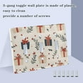 thumbnail image 3 of Yayeee Toggle Light Switch Wall Plate 2-Gang 4.56"x4.48" Decorative Outlet Cover, Christmas Gift Pattern, 3 of 7