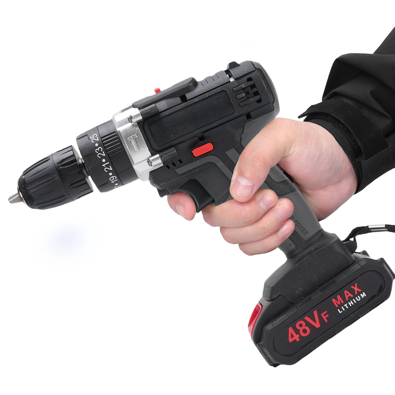 Cordless Drill Set, 21V Battery Powered Brushless Electric Power Drill Impact Driver with 25 Torsion Gears and LED Lights Portable Household Tool Sets for Home Repair