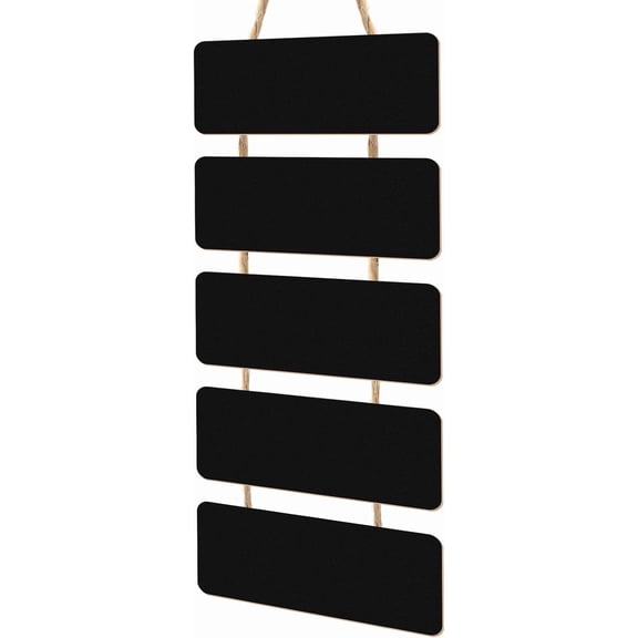 Double Sided Hanging Chalkboard Signs Wooden Erasable Message Board Rustic Chalkboard Hanging Signs Rectangle Message Memo Display with Rope for Wedding Bar Restaurant Kitchen Wall(1 Set)