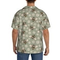 thumbnail image 3 of Pofeuu Bees And Chamomile Print Mens Casual Short Sleeve Shirts Beach Summer Spread Collar Pocket Tops Men's Casual Short-sleeved Shirt-4X-Large, 3 of 5