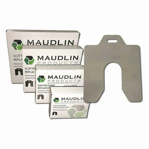 Maudlin Products Slotted Shim D-5 x 5" x 0.100", Pk5 MSD100-5