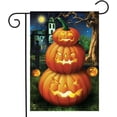 thumbnail image 1 of Lanterns Halloween Garden Flag Carved Pumpkins 12.5 "x 18" Halloween Garden Flag Pumpkin Ghost Pattern, 1 of 3