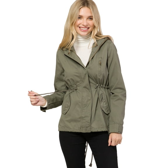 MixMatchy Women's Casual Lightweight Military Safari Anorak Utility Jacket