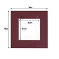 thumbnail image 3 of Maroon Acid Free 16x16 Picture Frame Mats with White Core Bevel Cut for 8x8 Pictures - Fits 16x16, 3 of 4