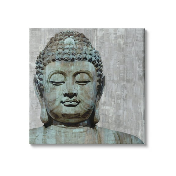 Stupell Industries Buddha Meditating Figure Closed Eyes Concentration, 24 x 24,Design by Tom Bray