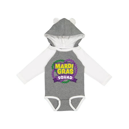 

Inktastic Mardi Gras Squad with Green and Purple Beads Gift Baby Boy or Baby Girl Long Sleeve Bodysuit