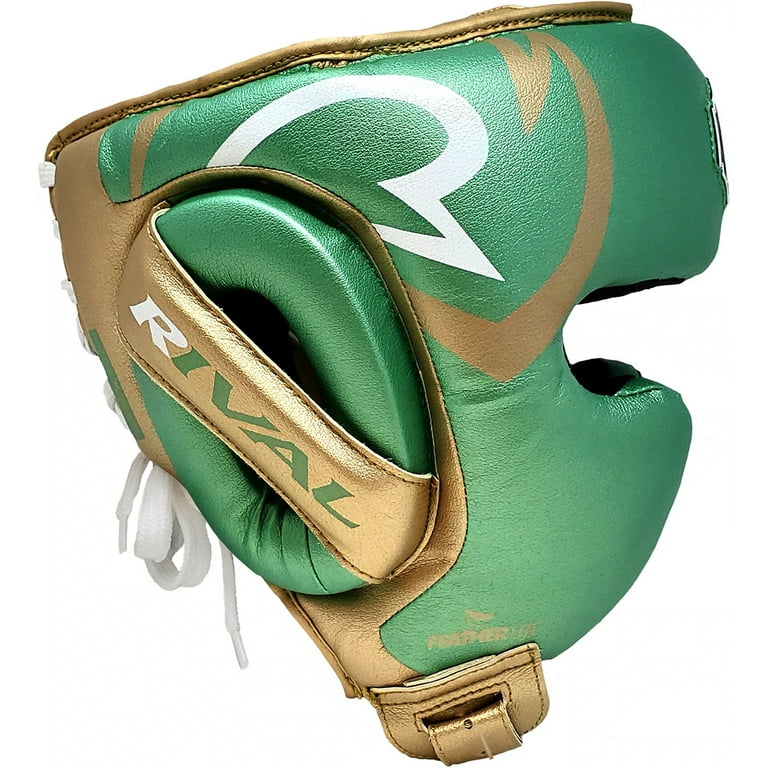 RIVAL Boxing RHG100 Professional Headgear - Small - Green/Gold