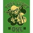 thumbnail image 2 of Boy's Star Wars St. Patrick's Day Yoda Lucky One  Graphic Tee Kelly Green Large, 2 of 4