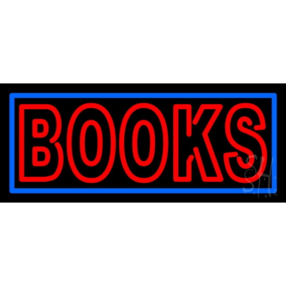 Double Stroke Books LED Neon Sign 10 x 24 - inches, Black Square Cut Acrylic Backing, with Dimmer - Bright and Premium built indoor LED Neon Sign for Defence Force.