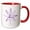 Red/White, variant on 3drose, Purple Atom, 11oz Two-tone Blue Mug