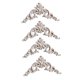 thumbnail image 5 of BRIGHTFUFU 4Ud Decorativos Muebles Aplicaciones De Madera Beige Con Patrones Tallados Para Y Puertas, 5 of 7
