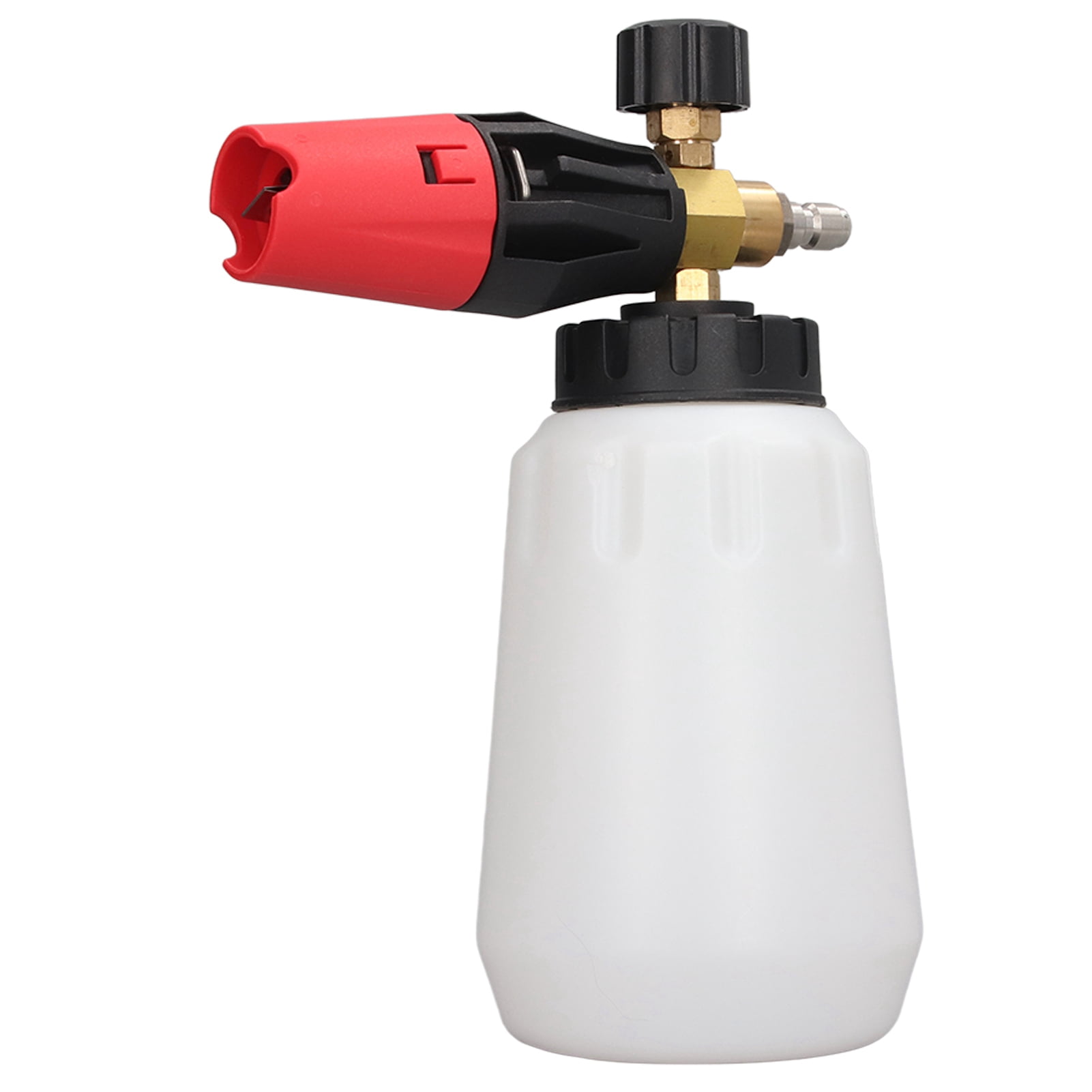 Rupoun Pressure Washer Foam Cannon Wide Neck Adjustable Nozzle Foam Gun for Car Washing 1/4 Inch Quick Connect Type Brass and PC Material 3600 PSI High Pressure Cleaning Tool Attachment