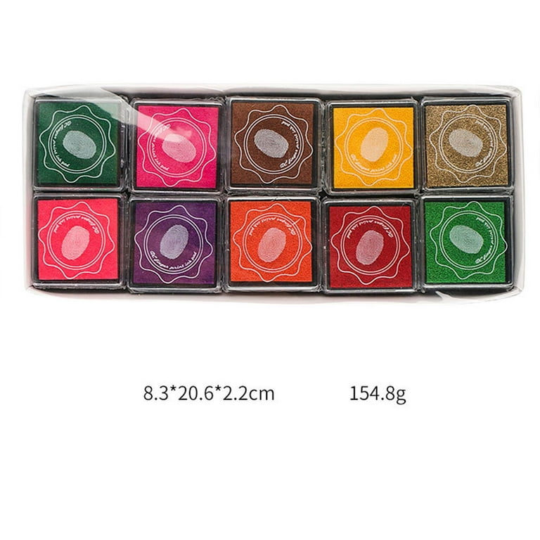Lsushine Craft Ink Pad Stamps Partner Diy Color,20 Colors Rainbow Finger  Ink pad for kids (pack of 20)