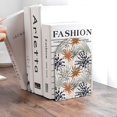 thumbnail image 6 of Naloa Tropical Leaves 2 Pcs Bookend Large Capacity Office Book Ends for Home Office Library School Study Decoration, 6 of 8
