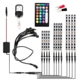 thumbnail image 1 of Kit de tira de LED RGB para motocicleta 12 Uds. luces decorativas impermeables con Control remoto RF, 1 of 9