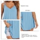 thumbnail image 4 of Blusa holgada sin mangas con tirantes dobles y escote en V para mujer, para fiestas y ropa informal, elegante para verano, 4 of 5