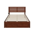 thumbnail image 3 of AFI Oxford 14" Queen Wood Platform Bed Frame with Foot Drawer Storage, Walnut, 3 of 6