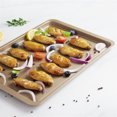 thumbnail image 3 of Qiopertar Under $5 14.5 Inch Carbon Steel Baking Tray, Non-Stick Coating Rectangular Oven Pan, Large Cookie Sheet with Shallow Body, Commercial Grade Baking Sheet, 3 of 4