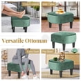 thumbnail image 2 of Topcobe Upholstered Teddy Velvet Club Barrel Chair with Ottoman with Footrest, Modern Furniture for Living Room, Practical, Easy to Assemble-Green, 2 of 8