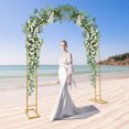 thumbnail image 3 of TFCFL 2x2.4M Detachable A-Shape Wedding Arch Floor Standing Flower Ballon Frame for Wedding Party Decoration White/ Gold, 3 of 32