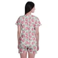 thumbnail image 4 of Moomaya Printed 2 Pieces Pjs For Women T Shirt Shorts Set Sleepwear For Women, 4 of 6