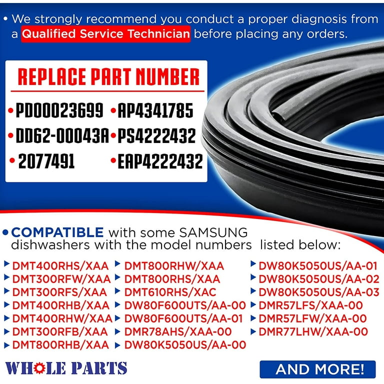 Parts for Samsung DMT800RHS/XAA Dishwasher