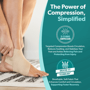 BraceAbility Lightweight Compression Ankle Sleeve, Black, L