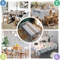 thumbnail image 4 of Boho Bohemia Geometric Line Art Rectangle Tablecloth 60"x84",Waterproof Polyester Rectangle Table Cloth, Wipeable Spillproof Polyester Tablecloth for Dining, Camping, Indoor and Outdoor, 4 of 5