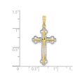 thumbnail image 2 of 10K Yellow Gold Reversible Cross Charm Pendant Necklace with Chain, 2 of 4