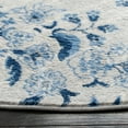 thumbnail image 3 of SAFAVIEH Martha Stewart Topher Floral Area Rug, Cream/Blue, 8' x 8' Round, 3 of 7