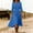 *Sky Blue^, variant on ClodeEU Women's Linen Blend Grewneck Long Sleeve High Waist Maxi Dress,Casual Tunic Flowy Dress Blue,Women's Plus L