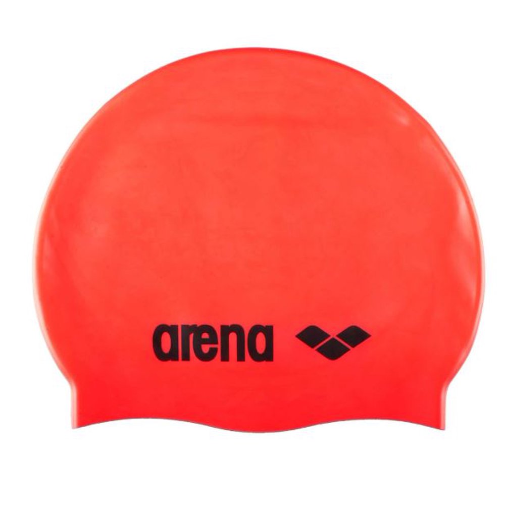 Arena Classic Silicone Swim Cap in Fluored-Black, One Size Fits All ...