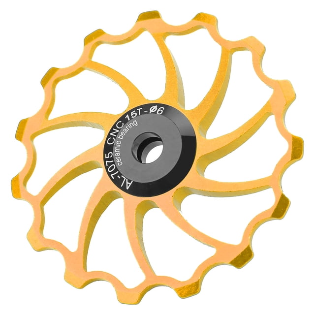 LAFGUR Roue de Guide de Dérailleur Arrière MEIJUN 15T Roulement en Céramique pour Vélos de Montagne Pliants, Roue de Guide de Vélo