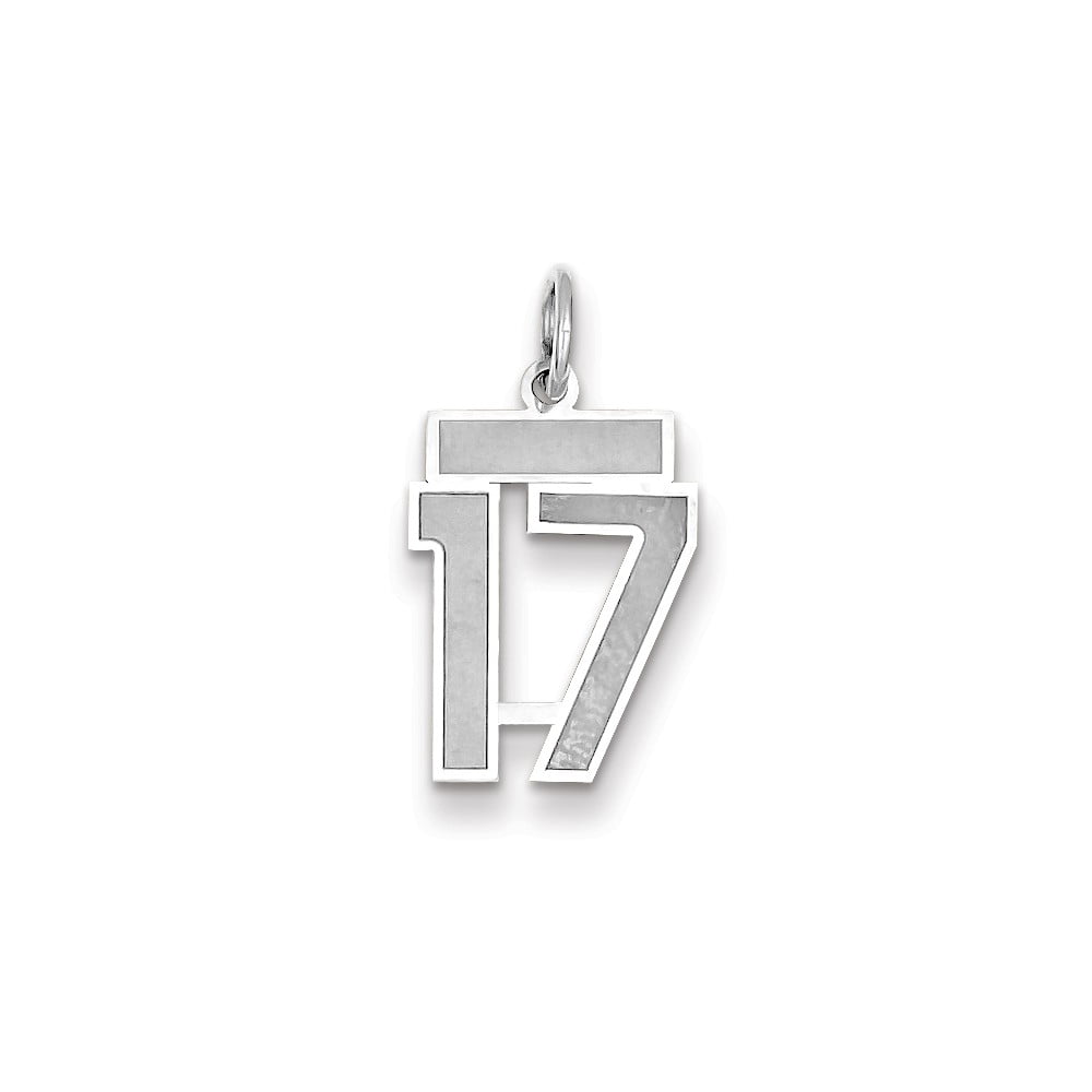14k Small Satin Number 1 Charm Best Quality Free Gift Box 