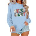 thumbnail image 1 of Pisexur Christmas Sweat-Shirt Décontracté à Manches Longues Col Rond pour Femmes, Pull Confortable et Ample, Imprimé Mode Festival Automne, 1 of 4