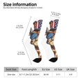 thumbnail image 2 of Fotbe American Giraffe Style Pattern Long Socks for Men & Women – Breathable & Stretchy Compression Socks, Ideal for Running, Travel, and Everyday Wear Size 5-11, 2 of 6