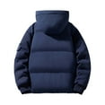 thumbnail image 3 of YueHuiYing Men's Fake Two-piece Thick Jacket - Solid Color, Long Sleeved & Hooded, Warm for Daily Casual Wear, 3 of 8