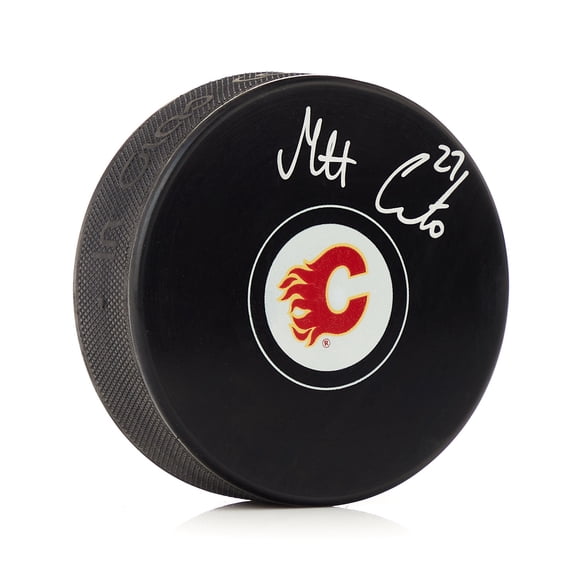Matt Coronato Rondelle de Hockey Calgary Autographié