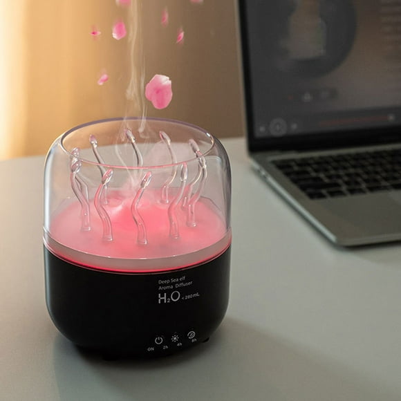Humidificador De Aromaterapia De Escritorio, Difusor De Aceites Esenciales Con Apagado Automático, Niebla Fina, Relajante, 280ML Con Temporizador Para El Hogar Y El Dormitorio