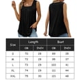 thumbnail image 2 of Chaleco Sin Mangas Camiseta holgada de verano, camiseta informal con cola de milano, ropa femenina suave (negro L) Ygjytge para Mujer Negro T 3EG, 2 of 6