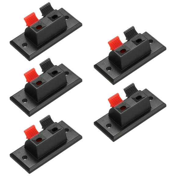 2 Way Spring Terminal Clip Push Release Connector Plate Strip Block WP2-3 5Pcs