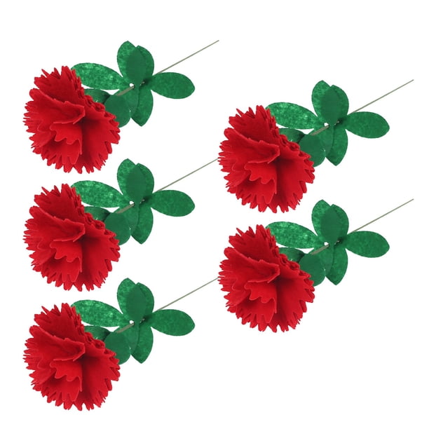 Kits de 5 Piezas de Ramos y Claveles Xihbxyly Flores Decorativas de Simulación Día de La Madre