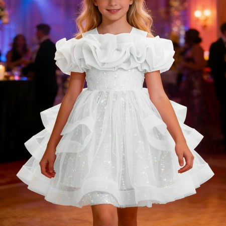 Girl Dresses Summer Birthday Dress Baby Girls Wedding Dress 6-12 Months