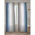 thumbnail image 5 of Sheer Curtains 108 inches Long, Abstract Lake Blue Gray Gradient Ombre Light Filtering Sheer Window Curtains Rod Pocket Voile Drapes for Bedroom Living Room, 52"W x 108"L 2 Panels, 5 of 7