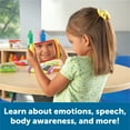 thumbnail image 2 of Learning Resources All About Me 2 in 1 Mirrors - 6 Pieces, Toddler Social Emotional Learning Toy, Ages 18+ Months, 2 of 6
