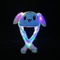 thumbnail image 3 of Rabbit Hat Ear Moving Jumping Hat LED Glowing Funny Bunny Plush Hat Cap Cosplay Party Holiday Hat for Women Girls, 3 of 6