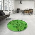thumbnail image 4 of Ahgly Company Machine Washable Indoor Square Transitional Green Area Rugs, 8' Square, 4 of 7