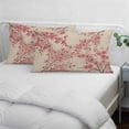 thumbnail image 4 of Peaches Branches Throw Pillow Covers, Farmhouse Spring Botanical Pink Flowers Soft Breathable Pillow Cases with Invisible Zipper, Queen Size Pillowcases for Couch Bed Sofa Chair 20x30 Inches, 4 of 9