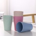 thumbnail image 2 of Taza Plástica de La Paja Del Que Enjuaga La Taza Respetuosa Del Medio Taza Del Cepillo de Dientes Baoblaze tazas de paja de trigo, 2 of 8
